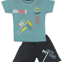 BAESD Infants Printed Pure Cotton T-shirt With Shorts-image-43