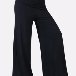LAASA SPORTS Women Black Knitted Palazzos-image-28