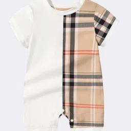 StyleCast Infant Boys Khaki Colourblocked Cotton Rompers-picture-23