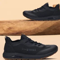 Bugatti Vapor Men Black Textile Walking Non-Marking Shoes-picture-34