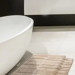 MASPAR Beige Textured 1800 GSM Cotton Small Bath Rugs-picture-22