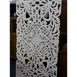 VAS collection home White Textured Wooden Carved Wall Hanging-picture-38