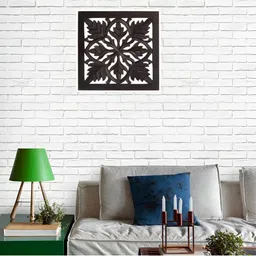 VAS collection home Brown Textured Wooden Wall Decor Plate-image-59