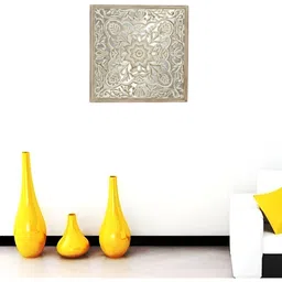 VAS collection home Brown Carved Wooden Wall Decor Plate-image-0