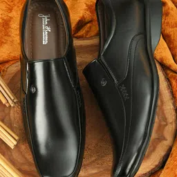 John Karsun Men Black Solid Formal Slip-Ons-picture-31