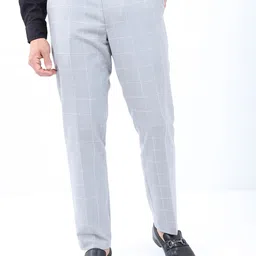 HIGHLANDER Men Slim Fit Smart Formal Trousers with Elasticated Waist Band & Turn Up Hem-picture-37