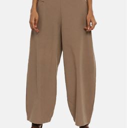 GRASS by Gitika Goyal Women Brown Pure Cotton Cocoon Trousers-picture-22