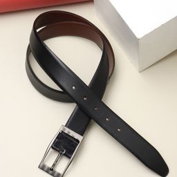 Teakwood Leathers Men Black Textured Leather Formal Belt-picture-35