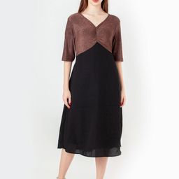Zink London V-Neck A-Line Dress-picture-12