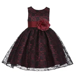 BAESD Girls Satin Fit & Flare Party Dress-picture-45
