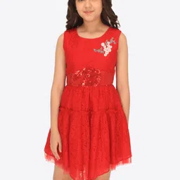 CUTECUMBER Girls Net Fit & Flare Dress-picture-37