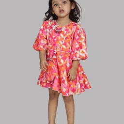 Peppermint Floral Print Bell Sleeve Fit & Flare Dress-picture-40