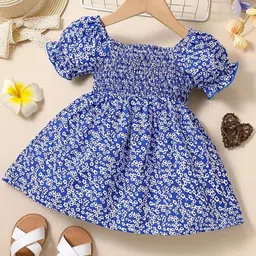 BAESD Floral Print Puff Sleeves Fit & Flare Dress-image-89