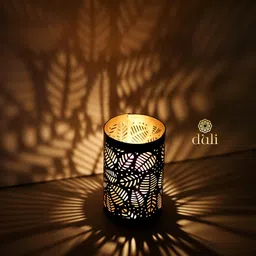 DULI Black Divine Shadow Petals Design Votive Tealight Holder-picture-22
