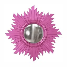 VAS collection home Pink Textured  Wooden Wall Mirrors-picture-3