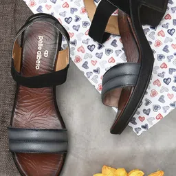 pelle albero Grey Printed Block Sandals-picture-37