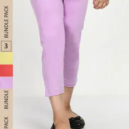 IndiWeaves Girls Pack Of 3 Pure Cotton Capris-picture-20