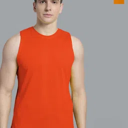 FBAR Pack of 2 Sleeveless Bio-Wash High Low Pure Cotton Gym Vests-picture-26