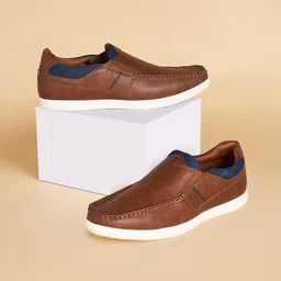 BYFORD by Pantaloons Men Textured Comfort Insole Contrast Sole Slip-On Sneakers-image-53