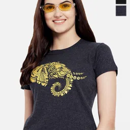 Fabflee Pack Of 3 Printed Round Neck Cotton T-shirts-picture-33