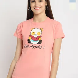 Fabflee Pack Of 3 Printed Round Neck Cotton T-shirts-picture-17