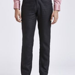 JOHN WATSON Men Regular Fit Mid-Rise Flat-Front Trousers-picture-30