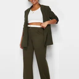 Trendyol Women Mid-Rise Parallel Trousers-picture-5
