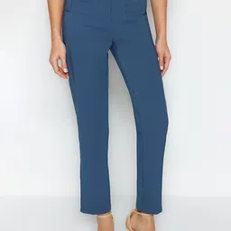 Trendyol Regular Fit Mid-Rise Parallel Trousers-picture-37