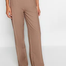 Trendyol Women Mid-Rise Parallel Trousers-picture-24