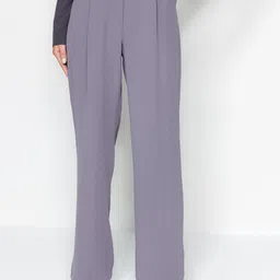 Trendyol Women Pleated Parallel Trousers-picture-17
