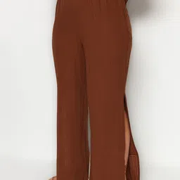 Trendyol Women Mid-Rise Casual Parallel Trousers-picture-40