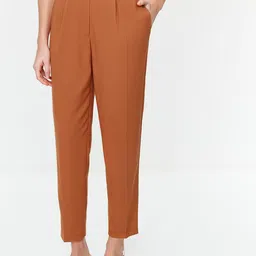 Trendyol Women Mid Rise Pleated Trousers-picture-49