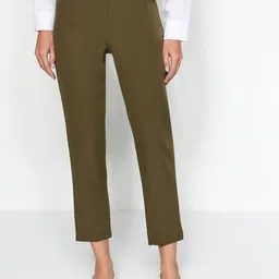 Trendyol Women Mid-Rise Formal Trousers-picture-39