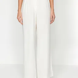 Trendyol Women Mid-Rise Pleated Trousers-image-29
