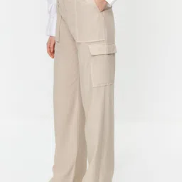 Trendyol Women Mid-Rise Cargos Trousers-image-61
