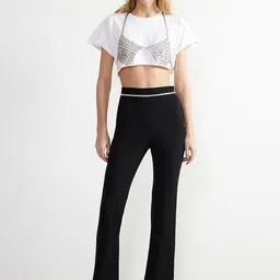 Trendyol Women Mid-Rise Bootcut Trousers-picture-2