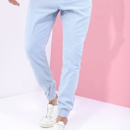 HIGHLANDER Men Blue Slim Fit Joggers Cotton Trousers-picture-32