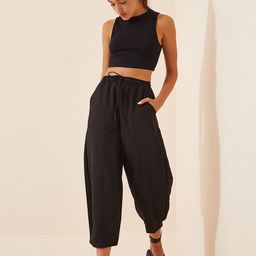 Happiness istanbul Women Regular Fit Mid-Rise Drop Crotch Trousers-picture-22