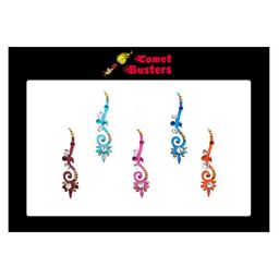 Comet Busters 5 Pcs Reusable Handcrafted Designer Bindi - Multicolored-picture-30