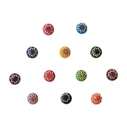 Comet Busters 12-Pcs Handmade Traditional Designer Bindi - Multicolored-image-88
