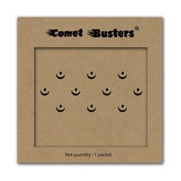 Comet Busters 10 Pcs Reusable Designer Bindis - Black-picture-35