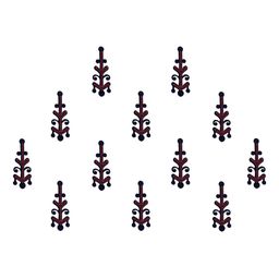 Comet Busters 12-Pcs Handmade Traditional Designer Bindi - Black & Maroon-picture-46