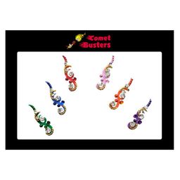 Comet Busters Set of 7 Multi-Coloured Handcrafted Designer Bindis-picture-33