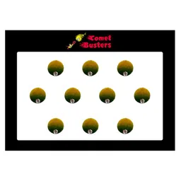 Comet Busters 10 Pcs Embellished Reusable Designer Bindis - Mustard Yellow & Green-picture-26