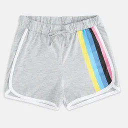 Pantaloons Junior Girls Grey Melange Shorts image 1