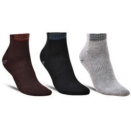 Dollar Socks Men Pack Of 3 Ankle Length Cotton Socks-picture-12