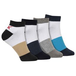 HRX by Hrithik Roshan Men Blue & Grey Pack Of 4 Patterned Ankle-Length Socks-picture-35