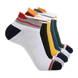 BAESD Unisex Pack Of 5 Patterned Ankle-Length Socks-image-71