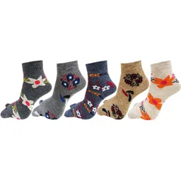 RC. ROYAL CLASS Women Pack Of 5 Patterned Ankle-Length Thumb Socks image 1