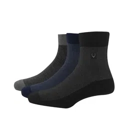 Allen Solly Men Pack Of 3 Solid Cotton Above Ankle Length Socks-image-33